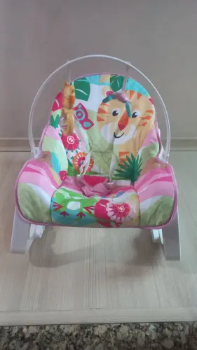 Cadeira de descanso 2 em 1 - Fisher price rosa - Do recém-nascido até 18kg