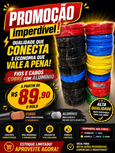 Fio Flexível de 2,5mm c/ 100 metros // PROMOÇÃO// Novo