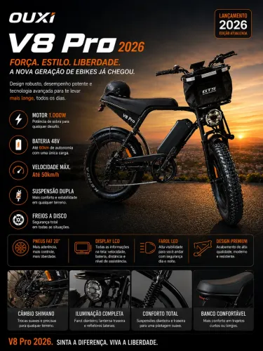 Vendo Bike Elétrica Ouxi V8 Pro 2026