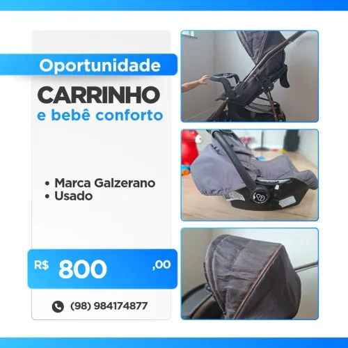 Carrinho e bebê conforto 