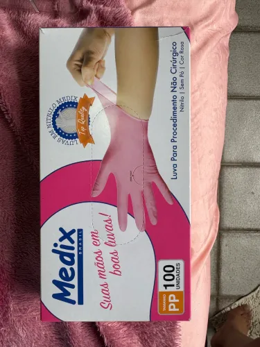 Caixa de luva rosa PP