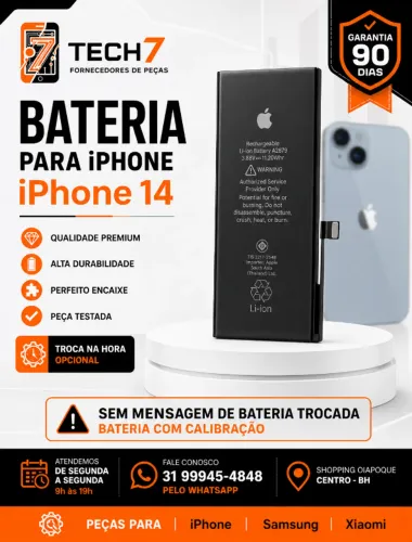 Bateria para o iPhone 14 Nova