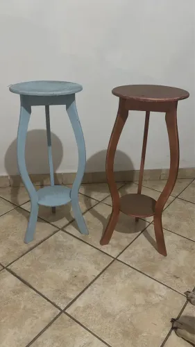 Dupla de mesinhas decorativas de MDF