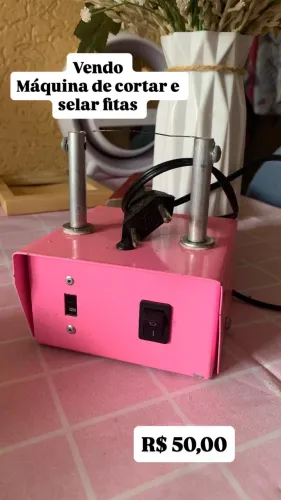 Máquina de cortar e selar fitas (aviamentos/artesanato)  