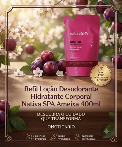 Refil Hidratante Ameixa Nativa Spa 400 ml - O Boticário