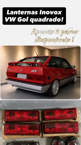 Lanternas traseiras Inovox evolution rubi VW Gol 87/95 linha quadrado