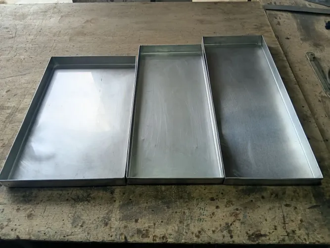 Bandejas em aço inox 304, 
