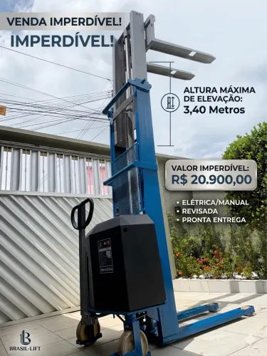Empilhadeira semi elétrica 