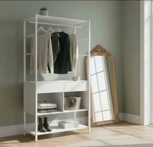 Guarda Roupa Modulado Roupeiro Solteiro Closet Paris Branco
