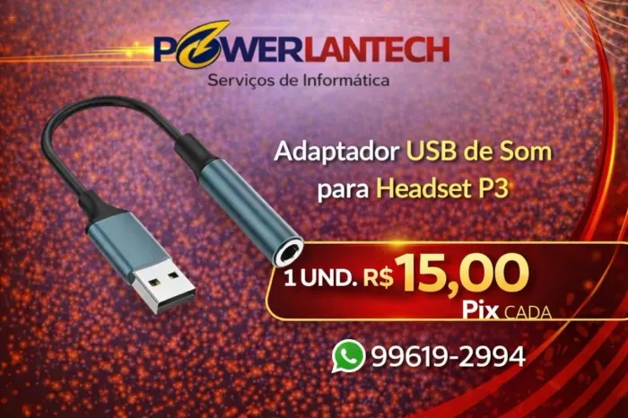 Adaptador USB de som P3
