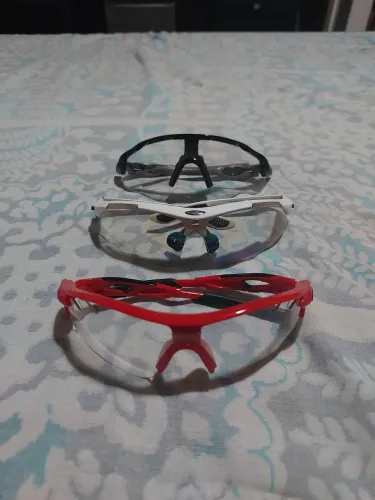 3 Oculos Ciclismo Esportivo Lente Transparente Protecao Pedal<br>