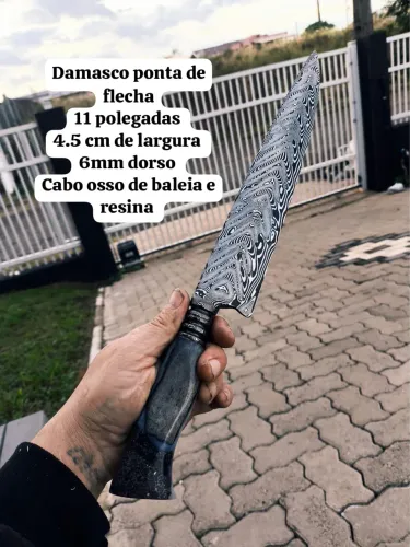 Faça aço damasco 