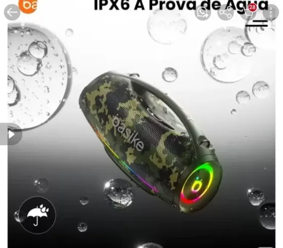 Caixa de som boombox