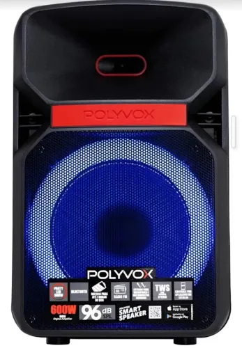 Caixa Amplificada polyvox 600 rms 