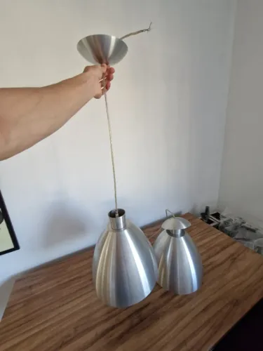 Luminárias Pendentes de Aço Escovado