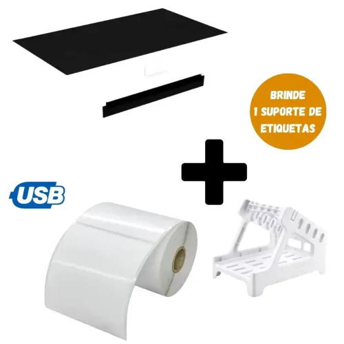 Impressora De Etiqueta Térmica Usb Bluetooth TT211 + 1 Rolo Etiqueta 100x150