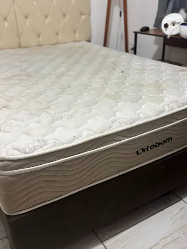 Cama BOX + Colchão Ortobom de Mola, Super Confortável