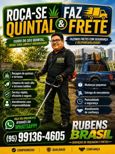 Faço frete e serviço de roçagem