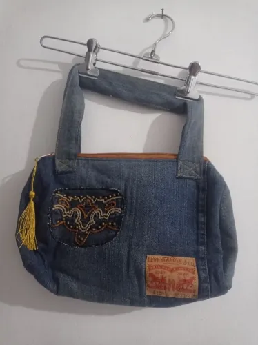 Bolsa jeans feminina 