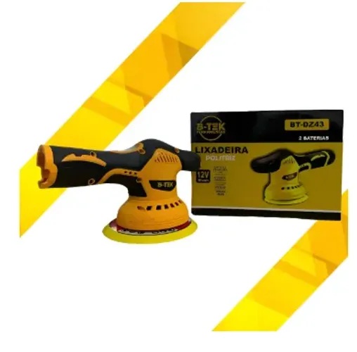 Lixadeira Politriz 12v 2 Bateria Portátil Capas Acessórios