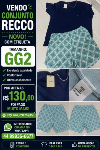 Vendo esse pijama da recco de qualidade novo 