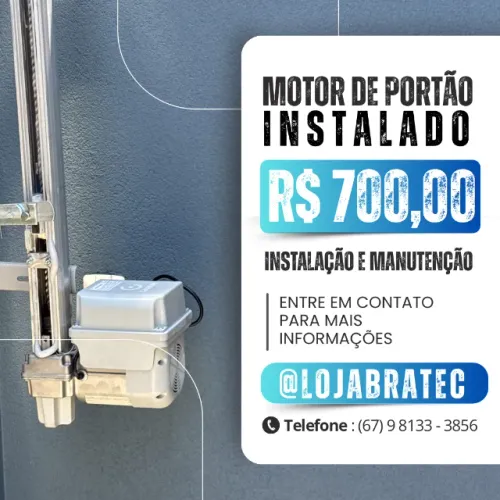 Motor de portão eletrônico de 8 segundos (instalado)