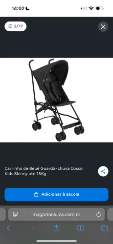 carrinho de bebê guarda chuva 