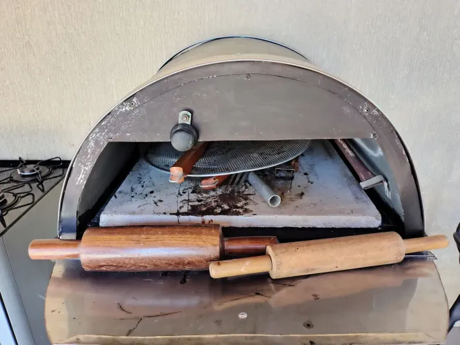 Forno iglu com pedra refratária!