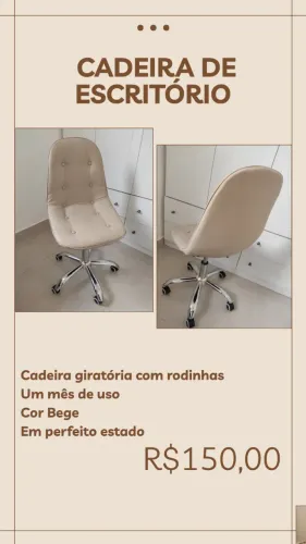 Cadeira de escritório giratória 