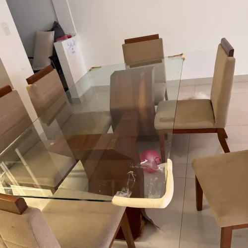 Tampo de mesa de vidro 2,00x1,00