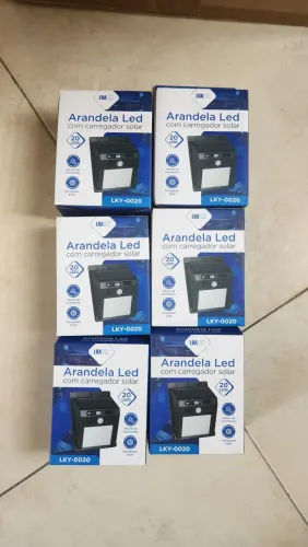 6 arandelas de led recarregável luz solar