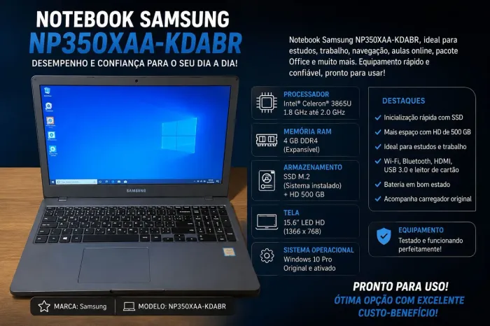 Notebook samsung np350xbe 