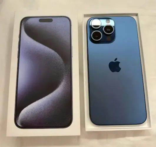 iPhone 15 Pro Max Azul 512GB 90% Bateria Impecável Lindo e Todo Original! Aceito trocas!