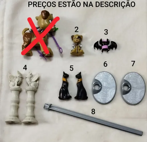 Acessórios variados Monster High (LEIA A DESCRIÇÃO)