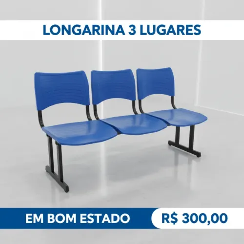 Cadeira Longarina de 3 lugares