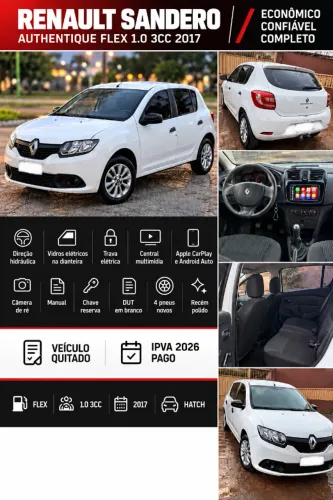 Renault Sandero Authentique Flex 1.0 12V 5P 2017