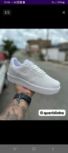 Nike air force todo branco primeira linha