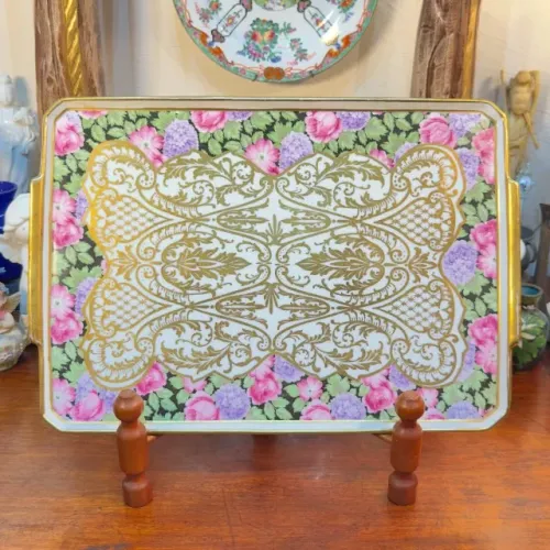 ANTIGA BANDEJA EM PORCELANA GERMER HANDGEMALT