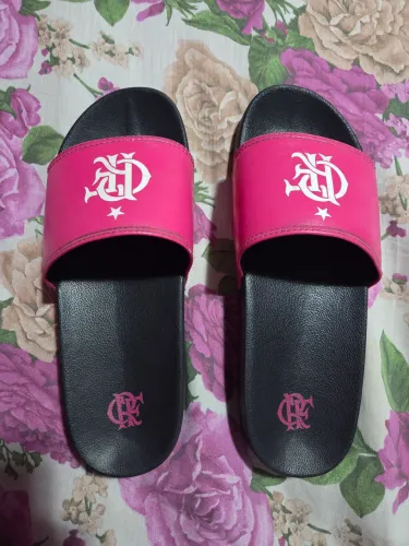 chinelo flamengo outubro rosa 39
