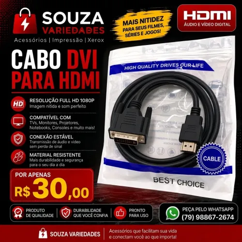 Cabo DVI/HDMI