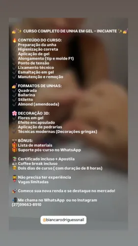 Curso iniciante de unha em gel