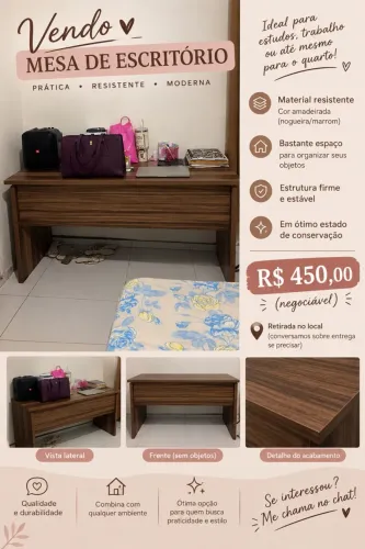 mesa de escritório/estudo