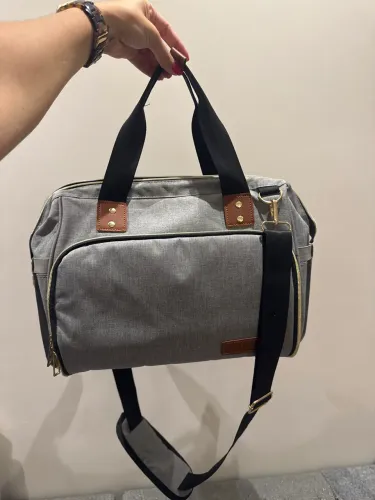 Bolsa Maternidade Transversal Lequeen Cinza