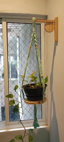 Suporte de plantas macramé