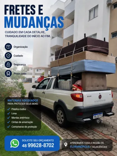 Fretes é pequenas mudanças em Florianópolis e Região