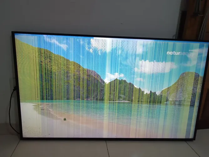 Smart LG 55" Alexa comando Voz todos Apps controle original muito nova com linhas na tela.