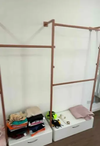 Arara modular industrial para lojas de roupas ou closet