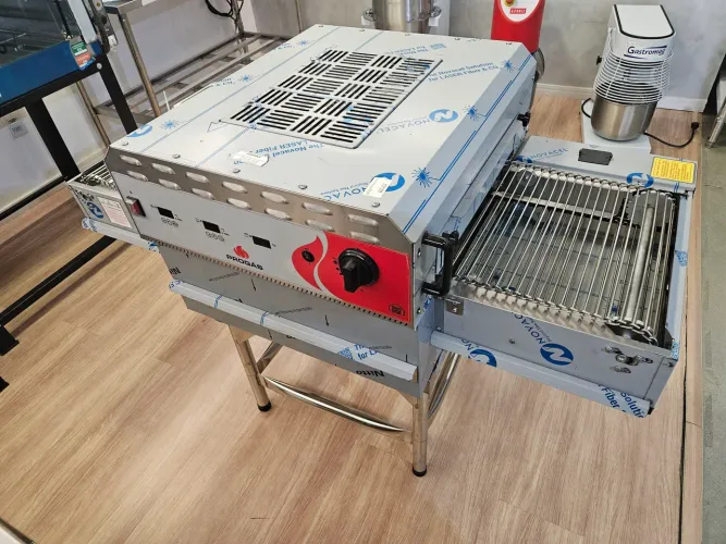forno hibrido de esteira 40cm para pizzas e esfirra - novo
