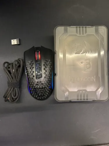 Mouse Gamer Redragon Storm PRO RGB Sem Fio Preto