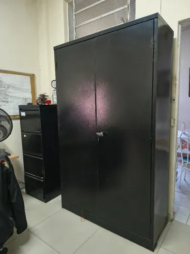 Armário Funcional Duas Portas (Cor Preto)